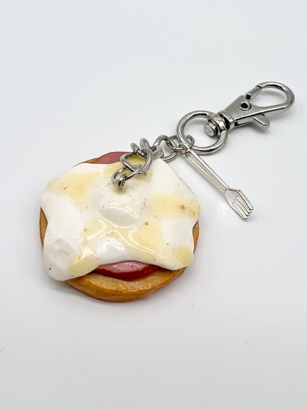 Breakfast Food Keychain or Bag Clip – Pancakes, Waffles, French Toast, Eggs Bene - Picture 9 of 16